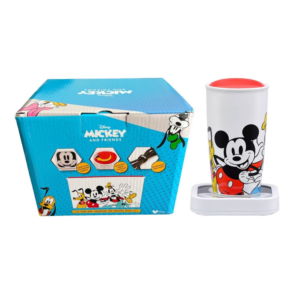 Disney Mickey and Friends Glass Top Travel Mug with Warmer